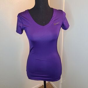 Nike pro purple workout shirt xs